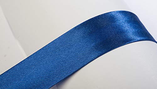 Jajasio Schrägband, 10m, Atlas (Satin), 19mm, gefalzt 38 ? Royalblau, Textilband, Einfassband in 40 Farben von Jajasio