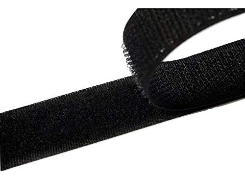 Klettband schwarz 50mm breit 1 Meter Klettverschluss Hakenband und 1 Meter Flauschband von Jajasio