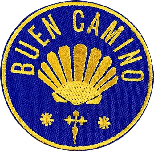Jakobsweg [Bewahrer] Aufnäher Buen Camino - 1 Stück - Rund - Nähpatch - Patch - Aufbügler von Jakobsweg [Bewahrer]