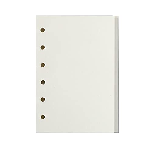 160 Blätter/ 320 Seiten A7 Nachfüllpapier, 2er Pack Einlageblätter 6-Loch-Binder Blanko/Liniert Nachfüllpapier für Notizbuch Tagbuch Organizer Planer (A7, Blanko Papier) von Jalach