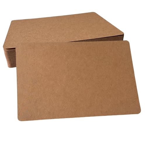A6 Kraftpapier Karten 10 x 15cm 350g/m², blanko Postkarten zum Selbstgestalten, Kraftkarton für DIY Projekte, Hochzeit, Einladung und Grußkarten Basteln Braun (50 Karten 10 x 15cm) von Jalach