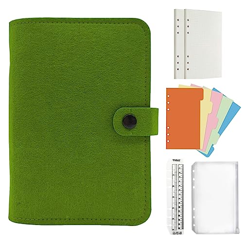 Jalach Filz Ringbuch a5 a6 nachfüllbar, A6 A5 Binder mit 90 Blatt Papier gepunktet Notizbuch Ringordner Tagebuch Planer Kalender Organizer für Arbeit Schule Rezepte Reise Jalach Filz Ringbuch a5 a6 nachfüllbar, A6 A5 Binder mit 90 Blatt Papier gepunktet Notizbuch Ringordner Tagebuch Planer Kalender Organizer für Arbeit Schule Rezepte Reise von Jalach