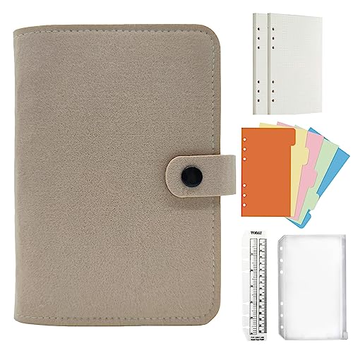 Jalach Filz Ringbuch a5 a6 nachfüllbar, A6 A5 Binder mit 90 Blatt Papier gepunktet Notizbuch Ringordner Tagebuch Planer Kalender Organizer für Arbeit Schule Rezepte Reise Jalach Filz Ringbuch a5 a6 nachfüllbar, A6 A5 Binder mit 90 Blatt Papier gepunktet Notizbuch Ringordner Tagebuch Planer Kalender Organizer für Arbeit Schule Rezepte Reise von Jalach