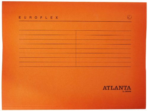 Jalema 2652742300 Hängemappen Euroflex, Hängeregister DIN A4, seitlich offen, Sichtreiter, FSC®-zertifiziert, 25er Packung, orange von Jalema