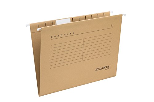 Jalema 2652742700 Hängemappen Euroflex, Hängeregister DIN A4, seitlich offen, Sichtreiter, FSC®-zertifiziert, 25er Packung, natron braun von Jalema