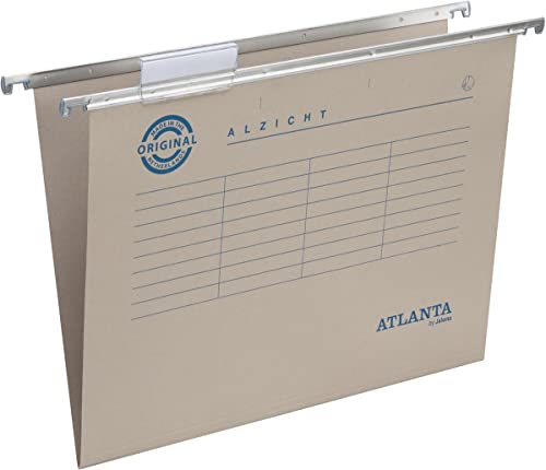 Jalema 2662015000 Alzicht Hängemappe Folio, V Boden, 65 mm Sichtreiter Grau, 25er Packung von Djois