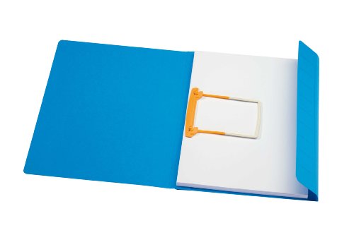 Jalema 3103302 Clipmappe Secolor A4, Schnellhefter Pappe zum abheften, JalemaClip-Heftmechanik, Karton, 10er Pack, blau von Jalema