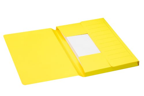 Jalema 3183806 Secolor Mammut-Aktenmappe, Karton, C2C für lose Blattablage, 3 große Einschlagklappen 270 gramm, maximal 35 x 24 cm, 10er Packung, gelb Jalema 3183806 Secolor Mammut-Aktenmappe, Karton, C2C für lose Blattablage, 3 große Einschlagklappen 270 gramm, maximal 35 x 24 cm, 10er Packung, gelb von Djois