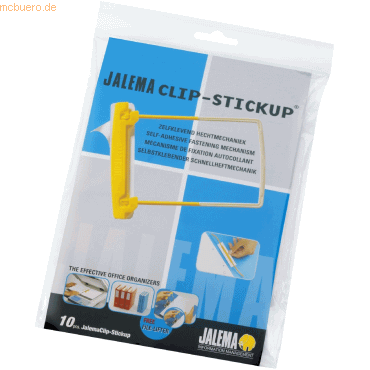 Jalema Abheftmechanik JalemaClip-Stickup gelb/weiß VE=10 Stück von Jalema