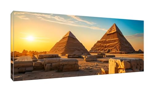 5D DIY Diamond Painting Kits Vollbohrer Groß 20x50cm, Ägyptische Pyramiden Diamant Painting Kunst Bild Kit, Leinwand Kreuzstich Stickerei Nach Zahlen Painting Zubehör für Erwachsene/Wand/Wohnkultur G8 5D DIY Diamond Painting Kits Vollbohrer Groß 20x50cm, Ägyptische Pyramiden Diamant Painting Kunst Bild Kit, Leinwand Kreuzstich Stickerei Nach Zahlen Painting Zubehör für Erwachsene/Wand/Wohnkultur G8 von Jalican