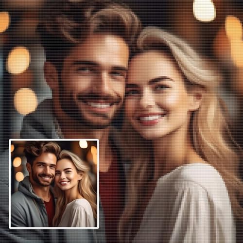 Diamond Painting Eigenes Foto, 5D Diamond Painting Personalisiert mit Voll Diamond Painting Zubehör Set, Private Custom Ihr Selbst Gestalten Bild Bastelset, Geschenk Mädchen, Zimmer Deko,20x36cm F-16 von Jalican