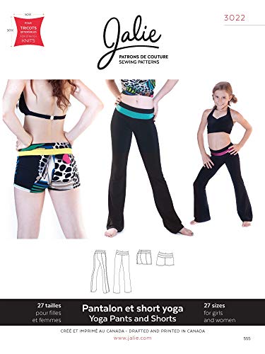 Jalie Damen- und Mädchen-Schnittmuster 3022 für Yoga-Hosen und Shorts. Jalie Damen- und Mädchen-Schnittmuster 3022 für Yoga-Hosen und Shorts. von Jalie