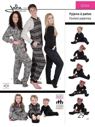 Jalie Familien-Schnittmuster 3244 Einteiler und Schlafanzug von Jalie