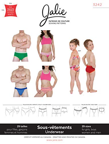 Jalie Family Easy Schnittmuster 3242 Unterwäsche und Dessous von Jalie