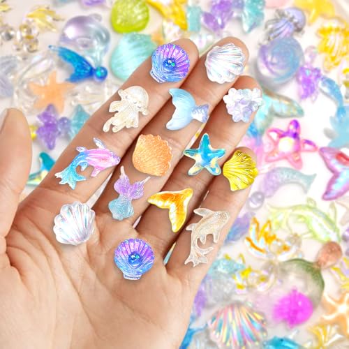 100pcs Ozean Nagel Charms Sommer Meer Nail Charms 3D Harz Quallen Seesterne Delphin Muschel Nail Art Charms Anhänger Strand Nailart Rhinestones Nail Charm Nageldesign Strasssteine Nägel Zubehör 100pcs Ozean Nagel Charms Sommer Meer Nail Charms 3D Harz Quallen Seesterne Delphin Muschel Nail Art Charms Anhänger Strand Nailart Rhinestones Nail Charm Nageldesign Strasssteine Nägel Zubehör von Jaliya