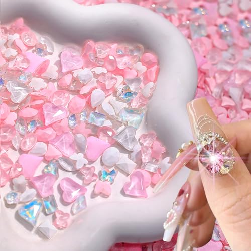50pcs Eis Transluzent Rosa Strasssteine für Nägel Kristall Diamant Glitzersteine Nail Art Dekosteine Geometrie Herz Blume Nagelsteine Nail Charms Kristalle Nageldesign Glitzer Steine Nail Rhinestones 50pcs Eis Transluzent Rosa Strasssteine für Nägel Kristall Diamant Glitzersteine Nail Art Dekosteine Geometrie Herz Blume Nagelsteine Nail Charms Kristalle Nageldesign Glitzer Steine Nail Rhinestones von Jaliya