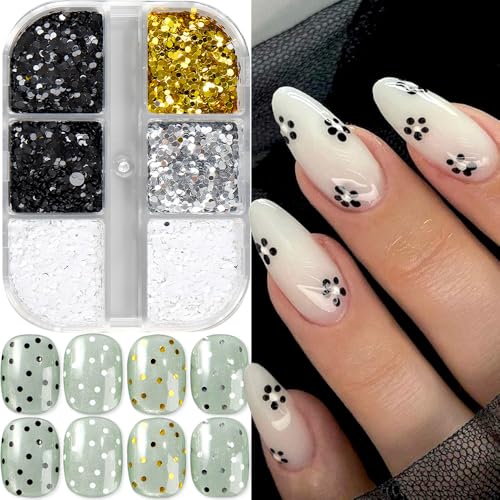 6 Gitter/Schachtel 3D Laser Mini Polka Dot Pailletten Nagel Charms, 1 mm Kleine Punkt Glitzer Nail Charms Nägel Zubehör Nail Art Glitter Nail Charm Nageldesign Pailletten Glänzender Nailart Pailetten 6 Gitter/Schachtel 3D Laser Mini Polka Dot Pailletten Nagel Charms, 1 mm Kleine Punkt Glitzer Nail Charms Nägel Zubehör Nail Art Glitter Nail Charm Nageldesign Pailletten Glänzender Nailart Pailetten von Jaliya