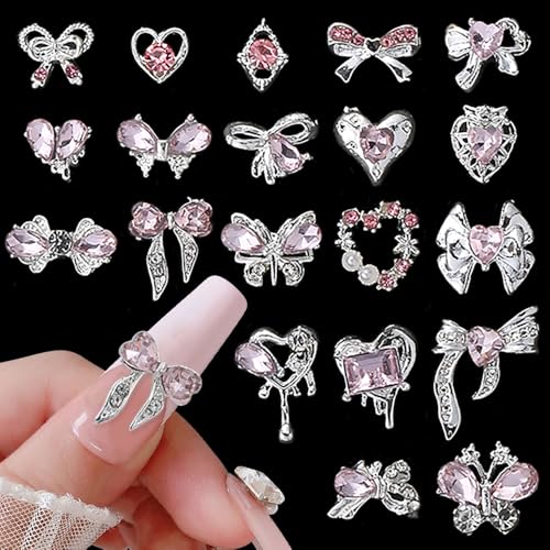Luxus Rosa Diamant Nagel Charms 3D Butterfly Nail Art Charms Bow Nail Charms Y2k Heart Charms Nägel Zubehör Schmetterling Herz Schleife Nageldesign Edelsteine Strasssteine Glitzersteine Nagelschmuck Luxus Rosa Diamant Nagel Charms 3D Butterfly Nail Art Charms Bow Nail Charms Y2k Heart Charms Nägel Zubehör Schmetterling Herz Schleife Nageldesign Edelsteine Strasssteine Glitzersteine Nagelschmuck von Jaliya