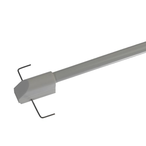 JalousieCrew 2 Stück Klemmträger für Vitragestange Scheibengardinen Stange Farbe weiß Silber matt (weiß) von JalousieCrew