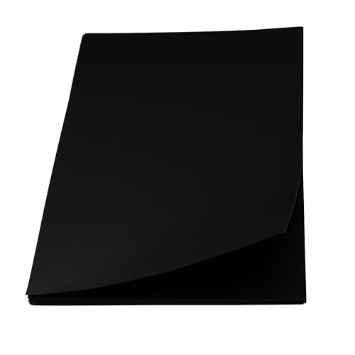 JamJar Print Tiefschwarzer, farbiger Karton, 50 Blatt, A5, 270 g/m², hergestellt in Großbritannien, Karton, Deckmaterial für Kunstschule, Büro und Zuhause von JamJar Print