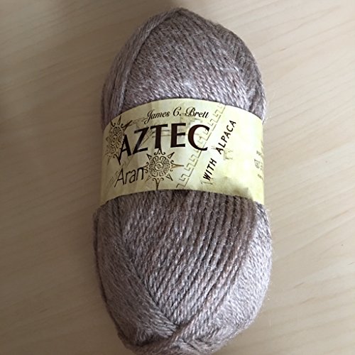 James C Brett Aztec Aran mit Alpaka Strickwolle, 100 g Knäuel (AL11 Dunkelgrau) von James C. Brett