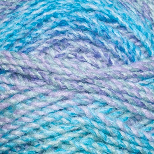 James Brett Marmor-Strickgarn, grob, 100% weiche Acrylwolle, 200 g (MC93 - Blau/Lila/Grün) von James C. Brett