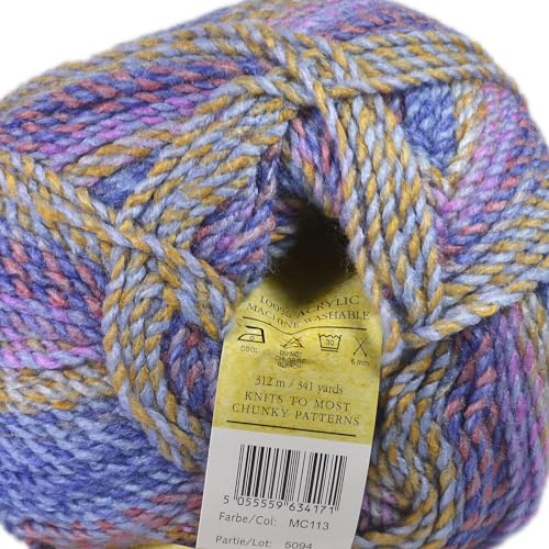 James C Brett Marble Chunky Strickgarn, 100% weiche Acrylwolle (MC113), mehrfarbig von James C. Brett