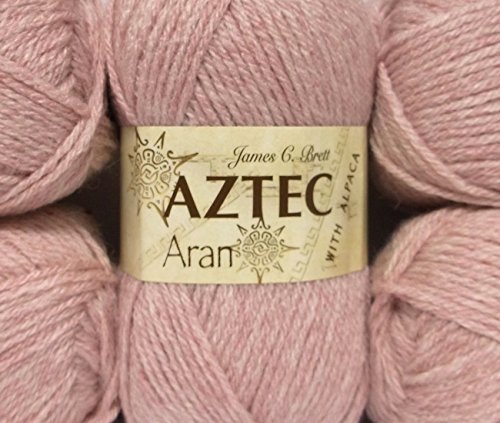 James C. Brett Aztec Aran mit Alpaka Strickwolle, 100 g Knäuel, AL4 Altrosa James C. Brett Aztec Aran mit Alpaka Strickwolle, 100 g Knäuel, AL4 Altrosa von James C. Brett