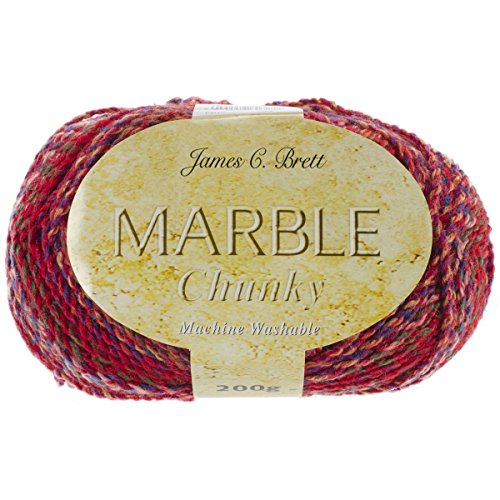 James C. Brett mc43 Marble Chunky Yarn-Strawberry rot von James C. Brett