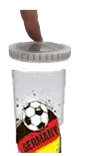 James Premium Deutschland Fußball-Fanbecher, Wiederverwendbar, mit Schutzdeckel, Schwarz-Rot-Gold 400ml James Premium Deutschland Fußball-Fanbecher, Wiederverwendbar, mit Schutzdeckel, Schwarz-Rot-Gold 400ml von James Premium