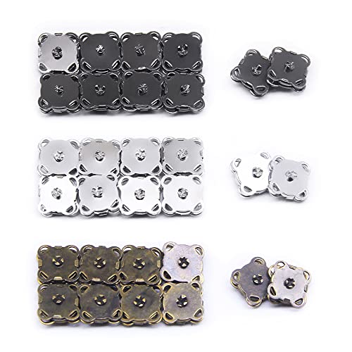Jamsinmu 30 Sets Magnetische Druckknöpfe für Geldbörse, Handtasche, Portemonnaie, Mantel, Tasche, Gemischte Verschlüsse, Druckknöpfe 10mm Jamsinmu 30 Sets Magnetische Druckknöpfe für Geldbörse, Handtasche, Portemonnaie, Mantel, Tasche, Gemischte Verschlüsse, Druckknöpfe 10mm von Jamsinmu