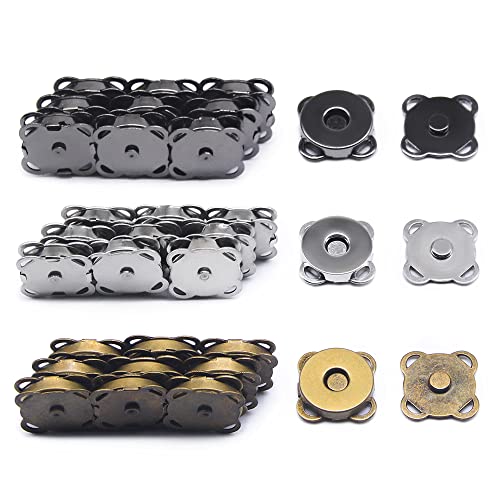 Jamsinmu 30 Sets Magnetische Druckknöpfe für Geldbörse, Handtasche, Portemonnaie, Mantel, Tasche, Gemischte Verschlüsse, Druckknöpfe 15mm Jamsinmu 30 Sets Magnetische Druckknöpfe für Geldbörse, Handtasche, Portemonnaie, Mantel, Tasche, Gemischte Verschlüsse, Druckknöpfe 15mm von Jamsinmu