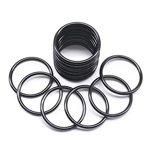 Jamsinmu Metallring Robuste O-Ringe Mehrzweck für Heimwerker-Zubehör, Gürtel und Hundeleinen Bastelzubehör Gun Metal 40mm von Jamsinmu