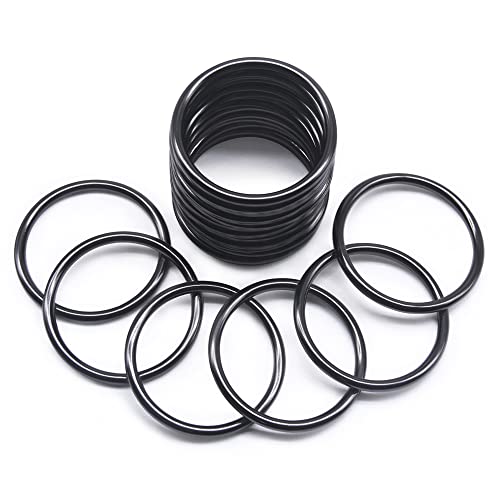 Jamsinmu Metallring Robuste O-Ringe Mehrzweck für Heimwerker-Zubehör, Gürtel und Hundeleinen Bastelzubehör Gun Metal 50mm von Jamsinmu
