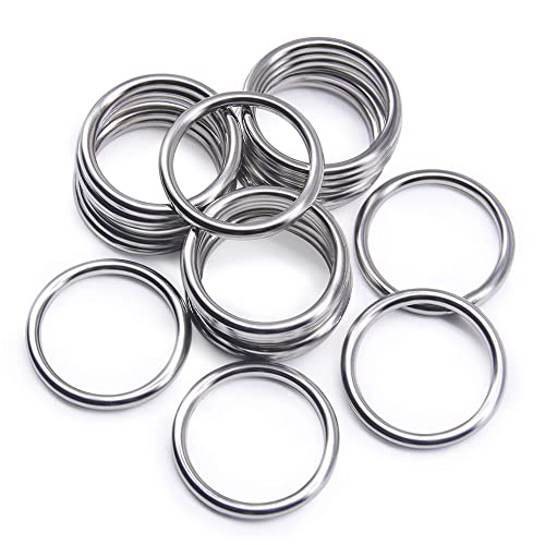 Jamsinmu Metallring Robuste O-Ringe Mehrzweck für Heimwerker-Zubehör, Gürtel und Hundeleinen Bastelzubehör Silver 35mm Jamsinmu Metallring Robuste O-Ringe Mehrzweck für Heimwerker-Zubehör, Gürtel und Hundeleinen Bastelzubehör Silver 35mm von Jamsinmu