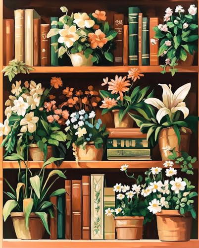 JanFebMar Malen Nach Zahlen Erwachsene DIY Handgemalt Ölgemälde Kit auf Leinwand mit 4 Pinsels und Acrylfarbe Paint by Numbers Rahmenlos 40 X 50cm von JanFebMar