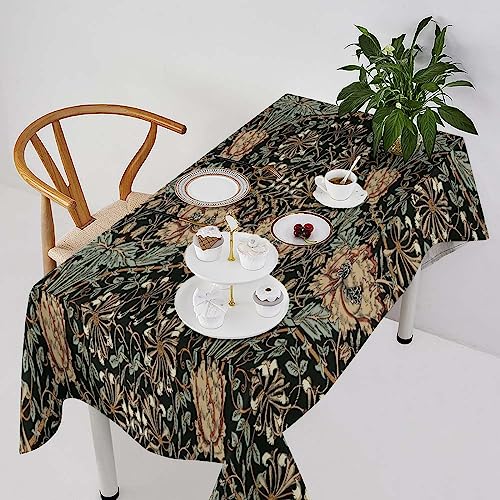 William Morris Tischdecke, Boho, rustikal, ethnische Blume, originelles Design, Druck, Tischdecke für Zuhause, Party, Esszimmer, Küche, Dekoration, 152,4 x 228,6 cm von JanJCurt