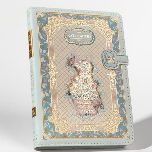 JanYoo Notizbuch A5, Vintage Tagebuch Reisetagebuch Gebunden Schönes 224 Seiten Lined Journal Notebook, Notizheft mit Lesezeichen für Männer, Frauen, Schule, Büro(Schmetterling) von JanYoo