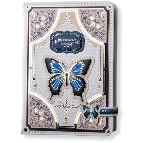 JanYoo Vintage Notizbuch A5 Tagebuch Reisetagebuch Gebunden Schönes 224 Seiten Premium Papers Journal Notebook Notizheft für Männer, Frauen, Schule, Büro, Künstler Schreiben(Weiß) von JanYoo
