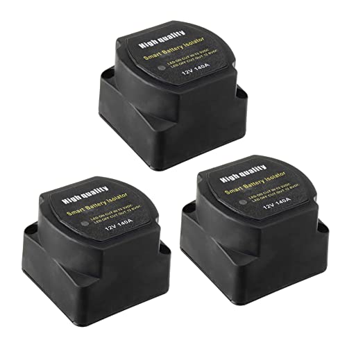 Janasiba 3X Dual Battery Smart Isolator 12V 140 Amp Spannungsempfindliches Relais VSR Smart Switch von Janasiba