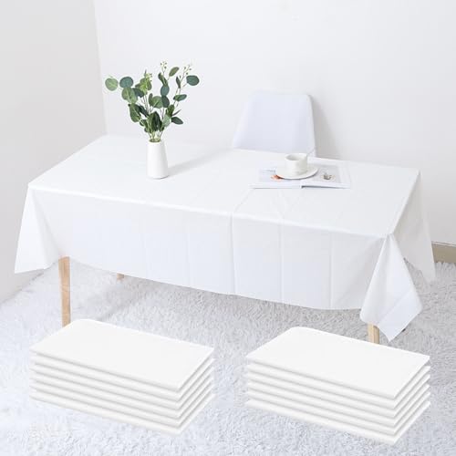 Janety 12 Packungen Einweg Tischdecke, wasserdichte weiße tischdecke, öl- und geruchsneutrale Rechteckig Tischtuch Geeignet, 137 x 274 cm Tischdecken, für Hochzeiten, Partys, Kindergeburtstage Janety 12 Packungen Einweg Tischdecke, wasserdichte weiße tischdecke, öl- und geruchsneutrale Rechteckig Tischtuch Geeignet, 137 x 274 cm Tischdecken, für Hochzeiten, Partys, Kindergeburtstage von Janety