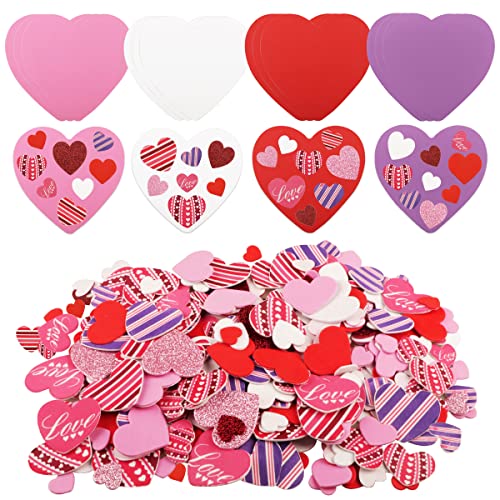 Jangostor 372 Stück Valentinstag Herzen Schaumstoff Sticker, 360 Stück Valentinstag Selbstklebende Glitter Schaumstoff Sticker und 12 Stück Moosgummi Sticker Herz für Valentinstag DIY Handwerk Zubehör Jangostor 372 Stück Valentinstag Herzen Schaumstoff Sticker, 360 Stück Valentinstag Selbstklebende Glitter Schaumstoff Sticker und 12 Stück Moosgummi Sticker Herz für Valentinstag DIY Handwerk Zubehör von Jangostor