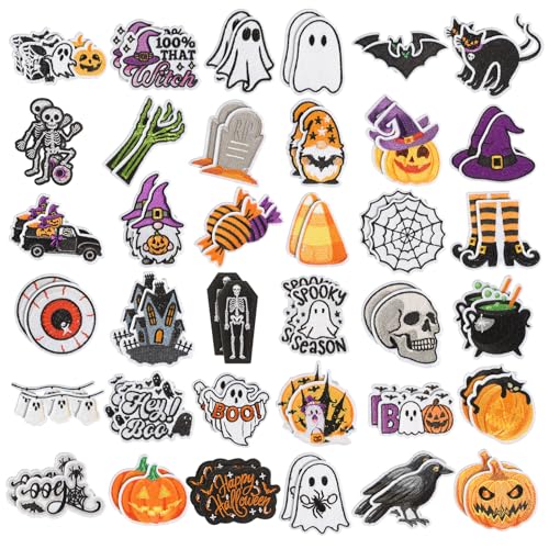 Janinka Janinka Halloween-Aufnäher zum Aufbügeln, Motiv: Boo Kürbis, Fledermaus, Geist, zum Aufnähen, bestickte Applikation, Rrepair Patch, DIY, Basteln, festliche Geschenke für Halloween-Kleidung Janinka Janinka Halloween-Aufnäher zum Aufbügeln, Motiv: Boo Kürbis, Fledermaus, Geist, zum Aufnähen, bestickte Applikation, Rrepair Patch, DIY, Basteln, festliche Geschenke für Halloween-Kleidung von Janinka