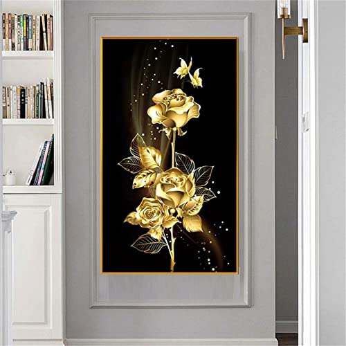Diamond Painting Goldene Rose Set,Diamant Painting Bilder Groß Set,Full Diamond Painting Zubehör,Diamond Painting Erwachsene DIY Cross Stickerei Malerei Kits,für Home Wall Decor 70x140cm Diamond Painting Goldene Rose Set,Diamant Painting Bilder Groß Set,Full Diamond Painting Zubehör,Diamond Painting Erwachsene DIY Cross Stickerei Malerei Kits,für Home Wall Decor 70x140cm von Janktie