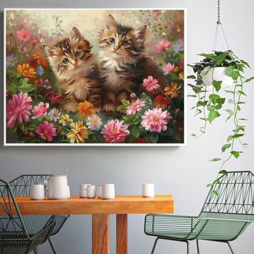 Diamond Painting Katze Diamant Painting Bilder Kinder Niedlich Diamond Art DIY Set Erwachsene Full Drill Diamond Painting Zubehör,5D Diamant Malerei Mosaic Stickerei Kits Home Wand Decor 45x60 cm S70 Diamond Painting Katze Diamant Painting Bilder Kinder Niedlich Diamond Art DIY Set Erwachsene Full Drill Diamond Painting Zubehör,5D Diamant Malerei Mosaic Stickerei Kits Home Wand Decor 45x60 cm S70 von Janktie