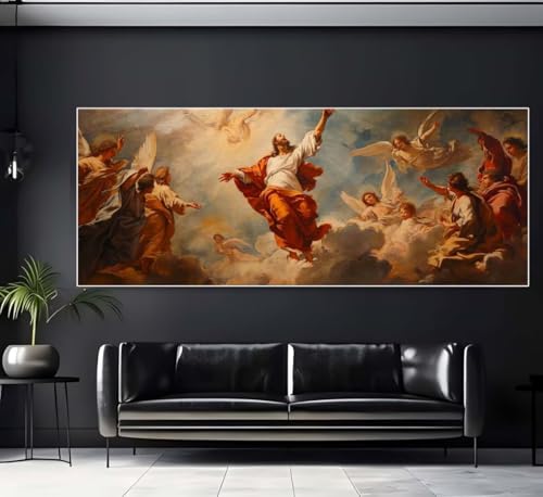 Diamond Painting XXL Groß Diamant Painting Bilder Jesus Diamond Art Painting Kits, DIY Basteln Erwachsene Malen Nach Zahlen Full Diamant Painting Zubehör Malerei Stickerei Set Home Wand Dekor Q258 von Janktie
