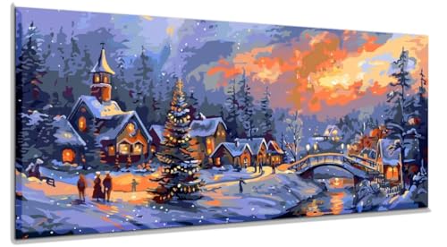 Malen Nach Zahlen Erwachsene Winterlandschaft Malen Nach Zahlen Erwachsene Leinwand 50 x 120 cm, Malen Nach Zahlen Paint By Numbers Adult Mit 3-Pinseln Und Acrylfarbe Malerei Kits, Ohne Rahmen yf586 Malen Nach Zahlen Erwachsene Winterlandschaft Malen Nach Zahlen Erwachsene Leinwand 50 x 120 cm, Malen Nach Zahlen Paint By Numbers Adult Mit 3-Pinseln Und Acrylfarbe Malerei Kits, Ohne Rahmen yf586 von Janktie