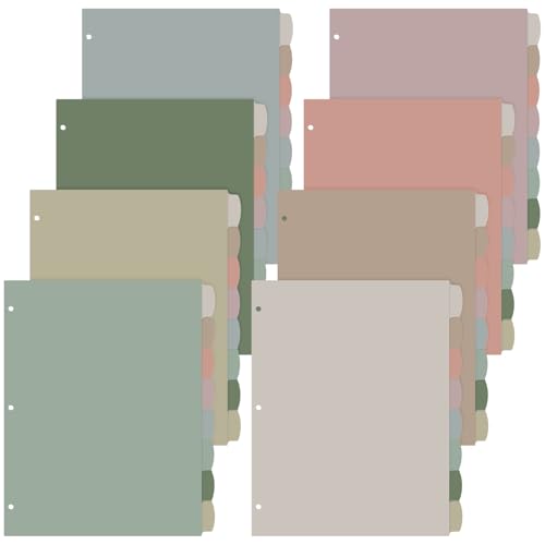 Janlaugh 64 Stück/8 Sets, 8 Registerkarten zum Schreiben und Löschen, große Registerkarten für 3-Ringbücher, Morandi-Farbe, langlebige Kunststoff-Trennblätter für Studenten, Lehrer, Büro Janlaugh 64 Stück/8 Sets, 8 Registerkarten zum Schreiben und Löschen, große Registerkarten für 3-Ringbücher, Morandi-Farbe, langlebige Kunststoff-Trennblätter für Studenten, Lehrer, Büro von Janlaugh