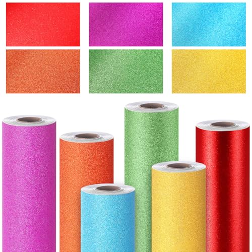 Janlaugh Pinnwand-Papierrollen, bunt, glitzernd, goldfarben, orange, lila, rot, blau, grün, lichtbeständig, große farbige Bastelpapiere für Klassenzimmer-Dekoration, 48,3 x 10,2 m, 6 Stück Janlaugh Pinnwand-Papierrollen, bunt, glitzernd, goldfarben, orange, lila, rot, blau, grün, lichtbeständig, große farbige Bastelpapiere für Klassenzimmer-Dekoration, 48,3 x 10,2 m, 6 Stück von Janlaugh