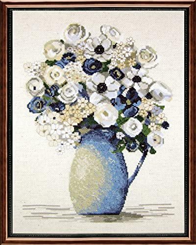 Janlynn 7008 Kreuzstich-Set nach Zählmuster, Baumwolle, Anemonen (14 Stück) von Janlynn